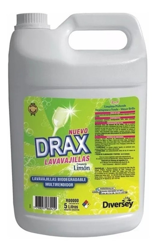 Detergente Drax Lavavajillas Limón Scm