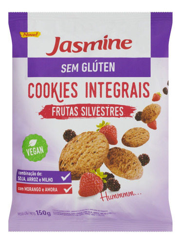 Cookies Sem Glúten Frutas Silvestres Vegano Jasmine 150g