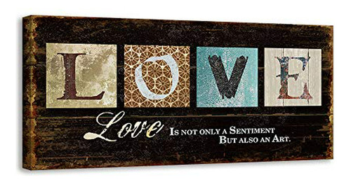 Kas Home Inspirational Motto Canvas Wall Art, Love Family Pr