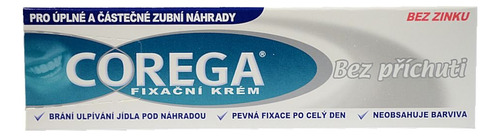 Corega Crema Adhesiva Para Dentadura Sin Sabor Sin Zinc, 1.4