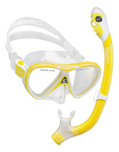 Cressi Pegaso & Iguana Dry, Amarillo/blanco, Talla Nica