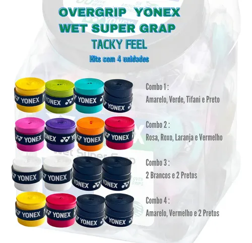 4 Wet Super Grap Overgrip Comfort Tacky Feel Wet Type Yonex Cor