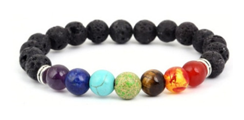 Pulsera Cuarzos Y Piedra Volcanica Natural Energy Chakras Pl