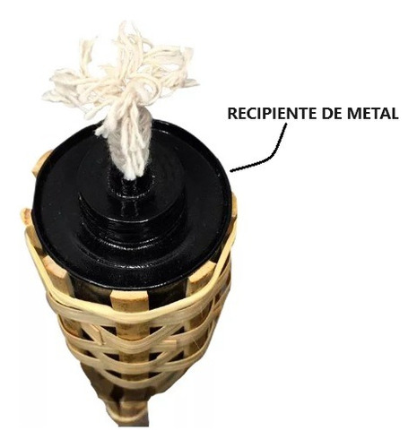16 Tocha Para Iluminação Decoração + Pavio + Recepiente