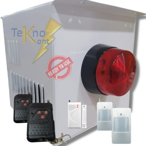 Kit Alarma Inalámbrica 20w Con Sensores De Mov. Y Apertura