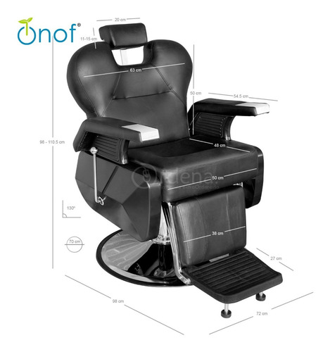 Imagen 4 de 7 de Sillon Barbero Hidraulico Robusto Reclinable Para Estetica