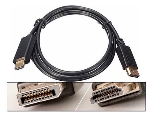  Cable Adaptador Displayport A Hdmi 4k 1.8m Puntas De Oro