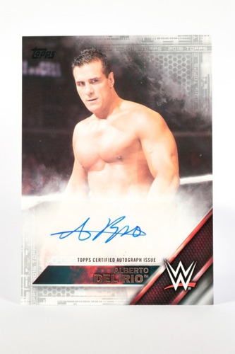 Alberto Del Rio El Patrón Autógrafo Firma Wwe Tarjeta Topps (Usado)