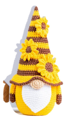 Peluche Duende Gnomo Decorativo Girasol Sandía Amigurumi 