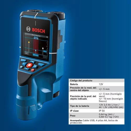 Detector y escáner de pared Bosch D-TECT 200 C