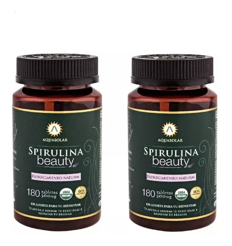 Spirulina Beauty Organic Mujer 360 Tablet 2x180. Todo Chile