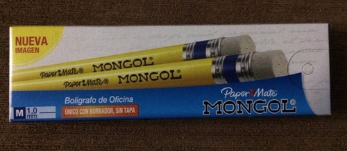 Bolígrafo Mongol Azul Y Negro