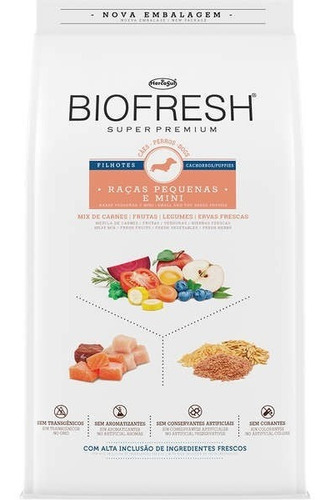 Ração Biofresh Filhotes Raças Pequenas E Mini 3,0kg 