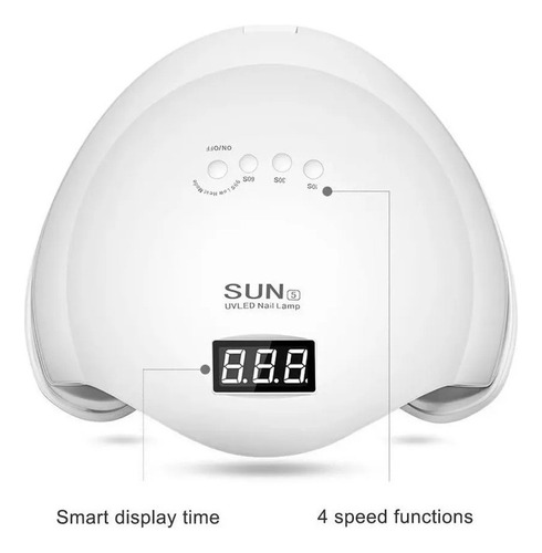 Secado Uñas Lampara Led Uñas Sun 5 Esmalte Permanente Blanco