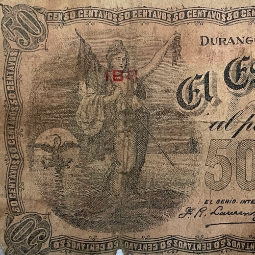 Billete 50 Centavos El Estado De Durango, 1914