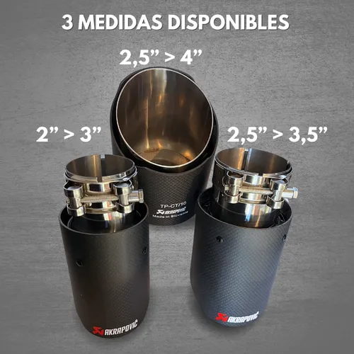 Colita Colin De Escape 2,5'' A 3,5'' Deportivo Carbono Mate