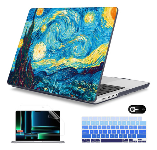 Funda Rígida Mektron Para Macbook Pro 16  2485 Van Gogh