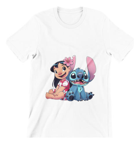T-shirt Lilo & Stitch Algodão Premium Fofa Moda Casual