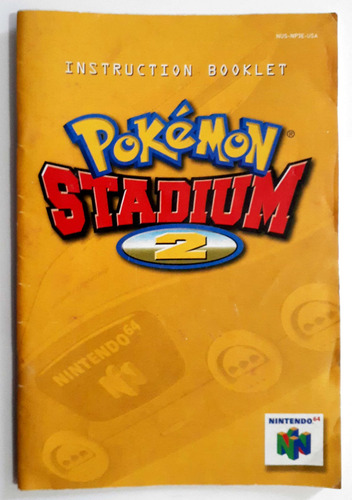 Manual Pokémon Stadium 2 Nintendo 64. (Usado)
