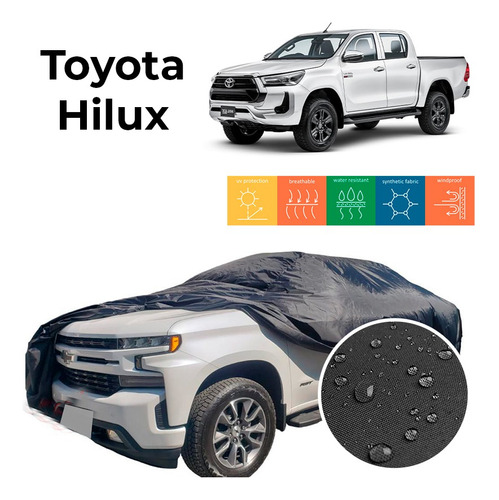 Cubierta Funda Toyota Hilux 2000-2022 Pc Impermeable