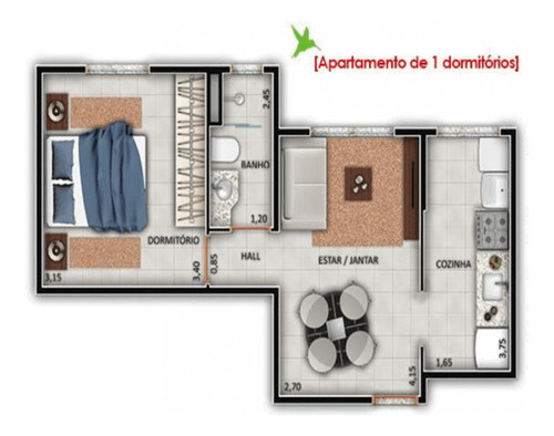 Imagem 18 de 18 de Apartamento Com 01 Dormitórios E 37 M² | Residencial Portal Boa Vista, Jardim Dona Emília, Cidade Jaú, Sp - Modal81261
