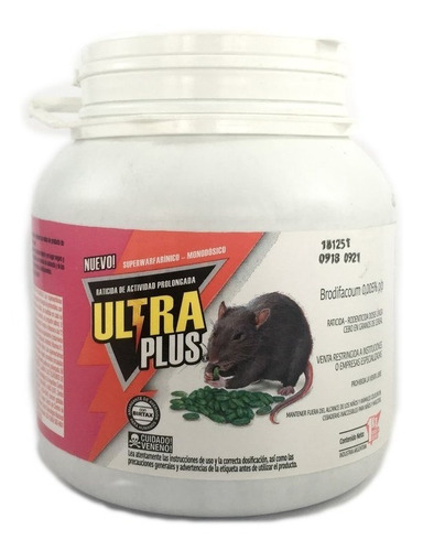 Raticida Ultra Plus Cebo Granulado X 1 Kg Pote