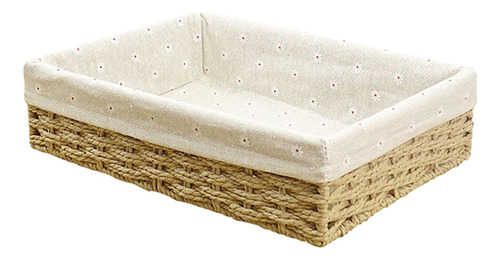 Cesta Tejida, Contenedor Organizador Rectangular, Grande