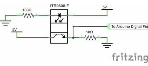Por 12und Modulo Itr9608 Sensor Encoder Optico Fotointerrupt
