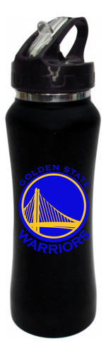 Termo Pitillo Golden State Warriors Bl Botilito Negro 650ml 