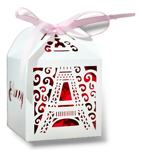 Pack 80 Cajas Paris Torre Eiffel Personalizado