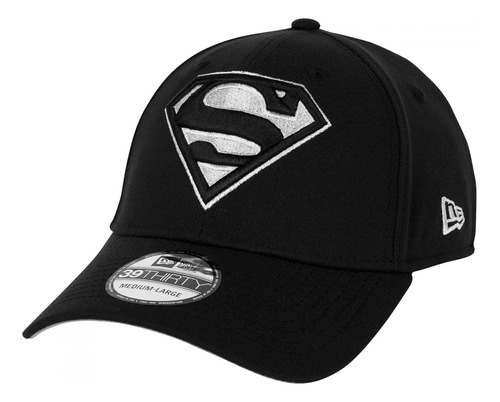 Gorra New Era Ajustable Con El Logo De Superman En Negro