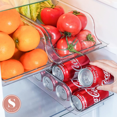 Organizador De Refrigerador Latas 13x10x34 Cm