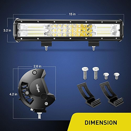 Nilight - 18003c-a Luces De Triple Fila De 15 Pulgadas 216w 