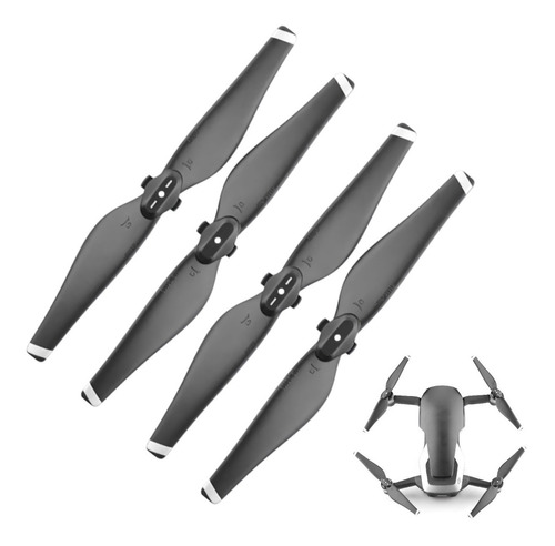 Imagen 1 de 10 de 4 Piezas De Hélices Negro Para Dji Mavic Air Dron Accesorios