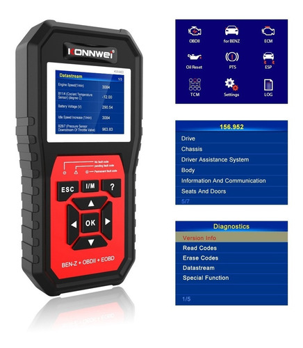 Scanner Obd2 Mercedes Benz Konnwei Kw460