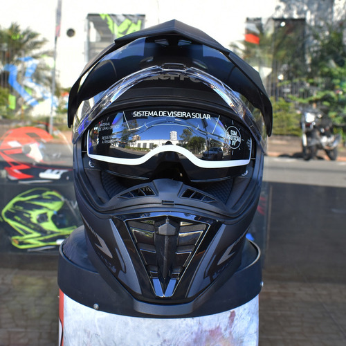 Capacete Masculino Bieffe B-trail Authentic Preto Fosco Moto
