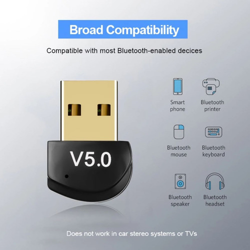 Imagen 4 de 6 de Adaptador Transmisor Receptor Bluetooth 5.0 Usb Notebook Pc