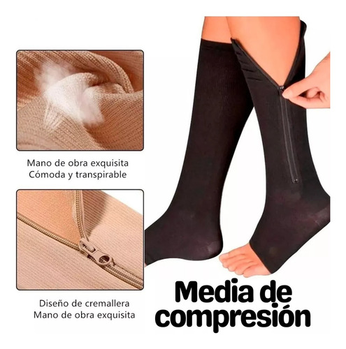 Calcetas Compresión Medias Calcetines Cierre Como Zip Sox F