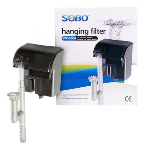 Filtro Mochila Sobo Wp-606h 10w 500l/h Para Pecera Y Acuario