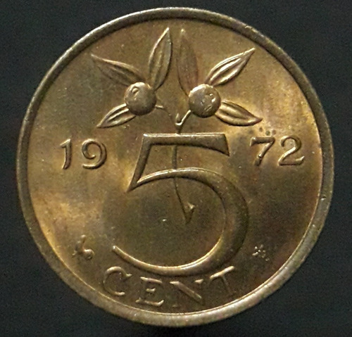 Moneda Holanda 5 Cents 1972 