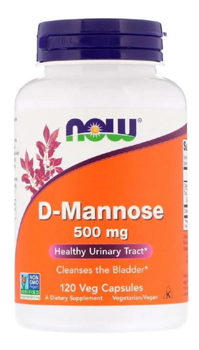 D-manoose 500 mg 120 cápsulas. Now Foods