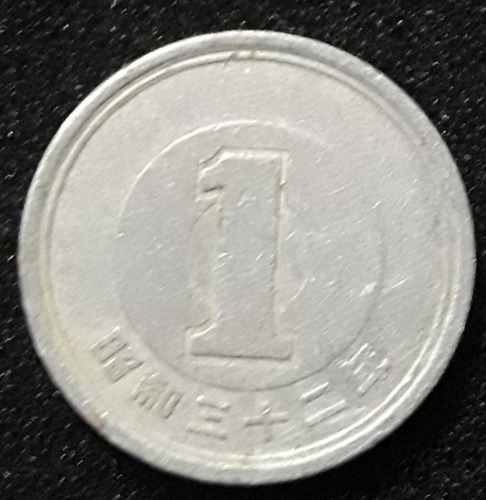 Moeda 1 Yen Ano 1957 Japão 