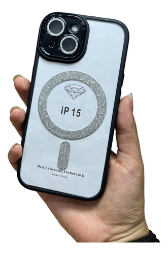 Estuche Forro Carga Magnética Escarchado Para iPhone