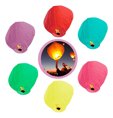 Globos Cantoya, Globos  Deseo Sky Lantern X 12 Unds (remate)