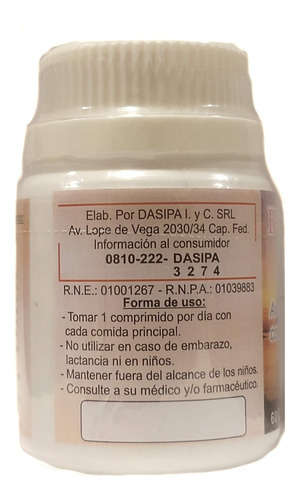 Betacaroteno Plus + Vitamina A C Y E Dasipa X 60 Comprimidos