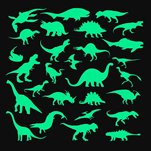 Calcomanías De Pared De Dinosaurios, Pegatinas Que Brillan E