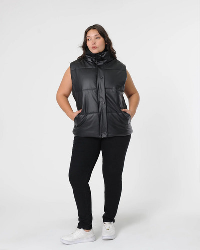 Chaleco Mujer Engomado Puffer Talles Grandes Y Especiales