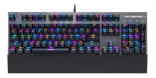 Teclado Mecânico Rgb Ck108 Motospeed Gateron Marrom