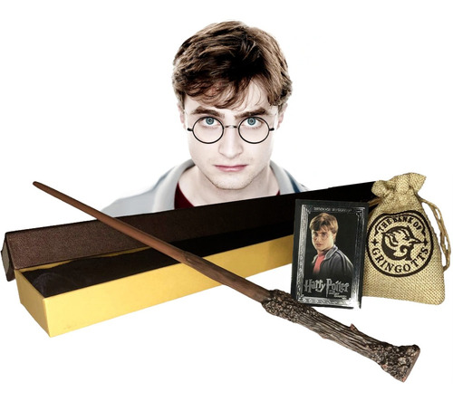 Varita De Harry Potter Con Caja + Saco - Varita Mágica