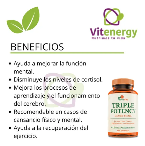 Lecitina Triple Potency - Fosfatidilcolina- Dilserina Pack 3